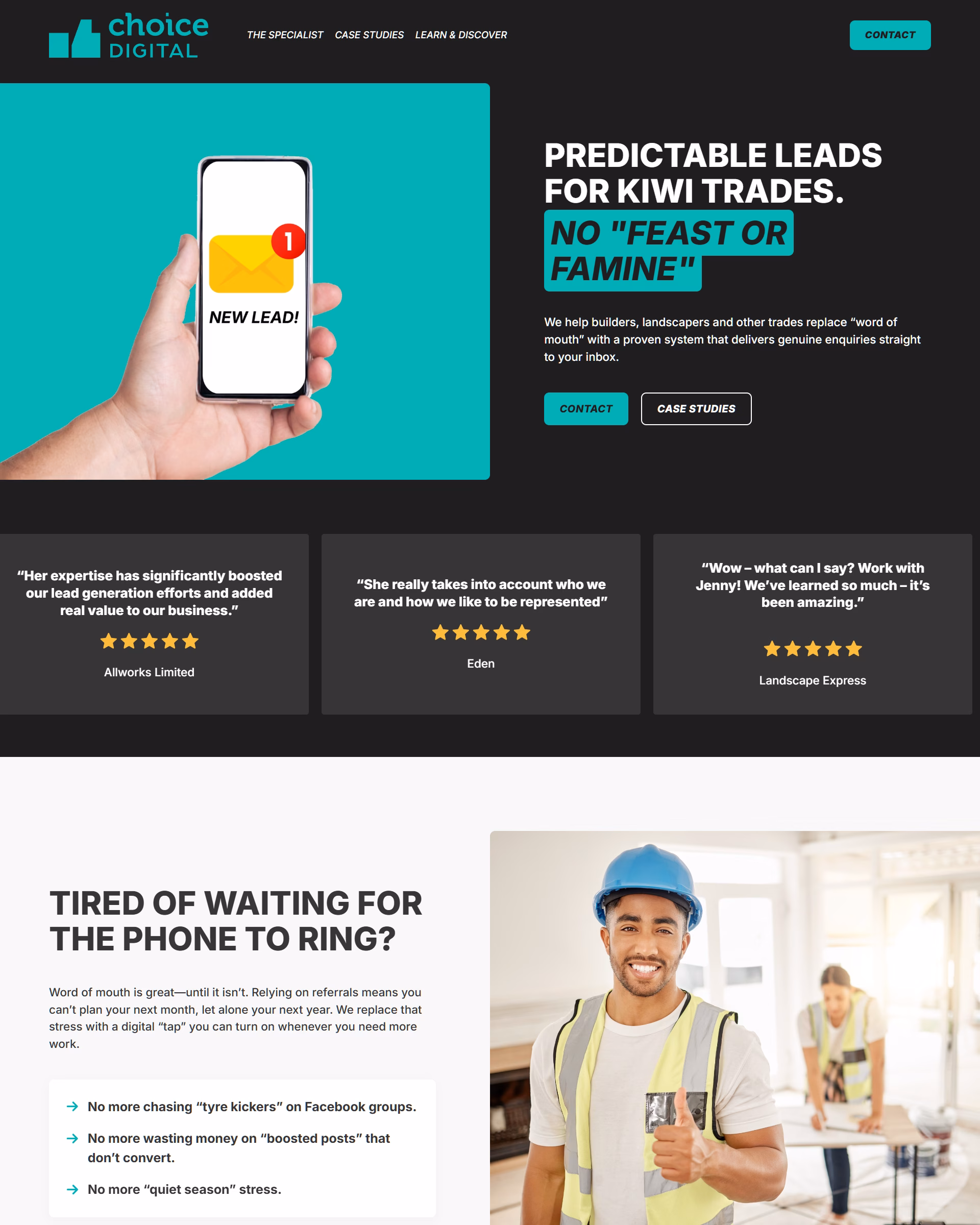 Choice Digital website designed by Grow My Business