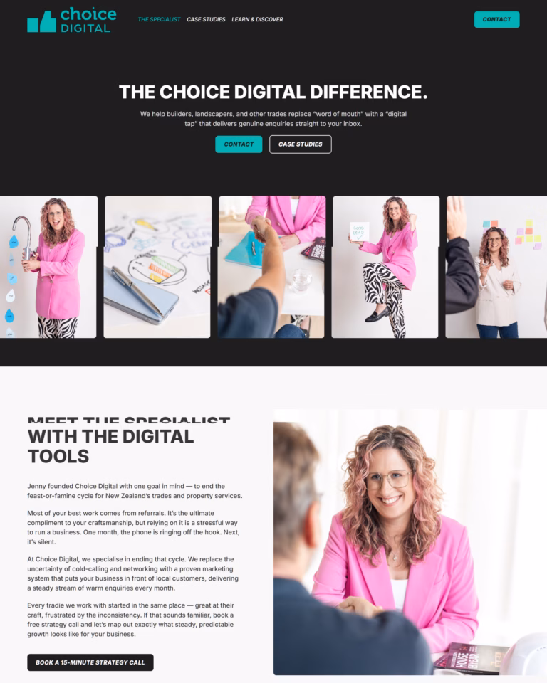 Choice Digital website designed by Grow My Business