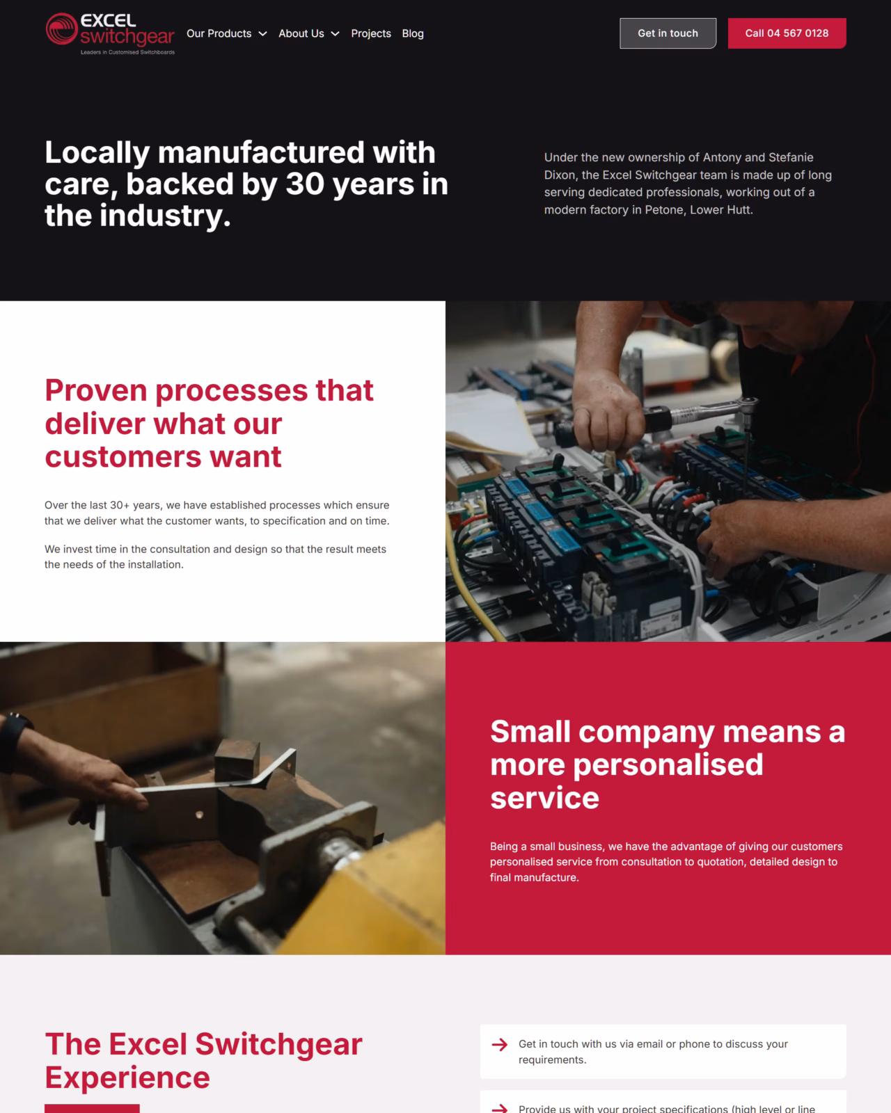 Excel Switchgear website designed by Grow My Business