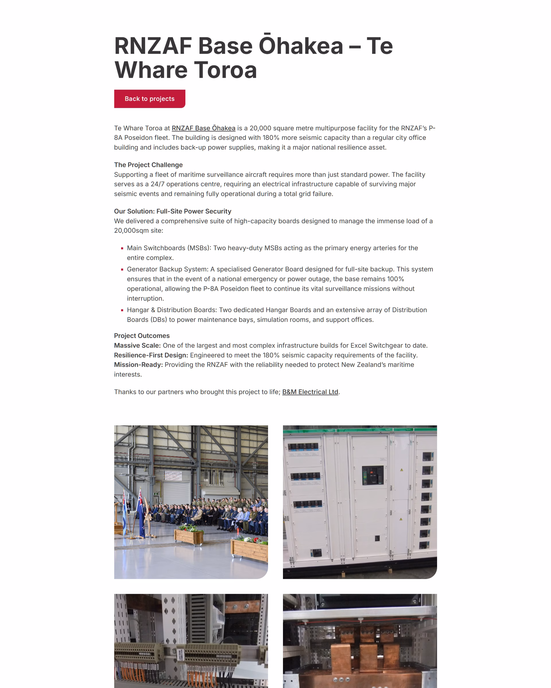 Excel Switchgear website designed by Grow My Business